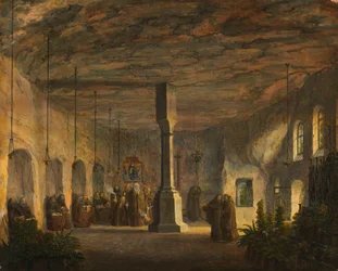 Interior View of St. Maximus Chapel in Salzburg (Petersfriedhof)
